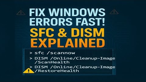 🚀 Fix Windows Errors FAST! SFC & DISM Explained (Step-by-Step)