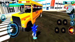GTA Sonic Blue Hero Rope Game | Super Hedgehog Blue Rope Hero | Yellow Rope Hero Crime City #sonic screenshot 5