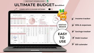 How to Track your Money - Ultimate Budget Spreadsheet, Google Sheets Template, Monthly Money Tracker