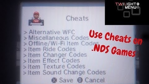 How To Use Cheats On Twilight Menu ++ Roms (Tutorial) Ver 1.4.5 U