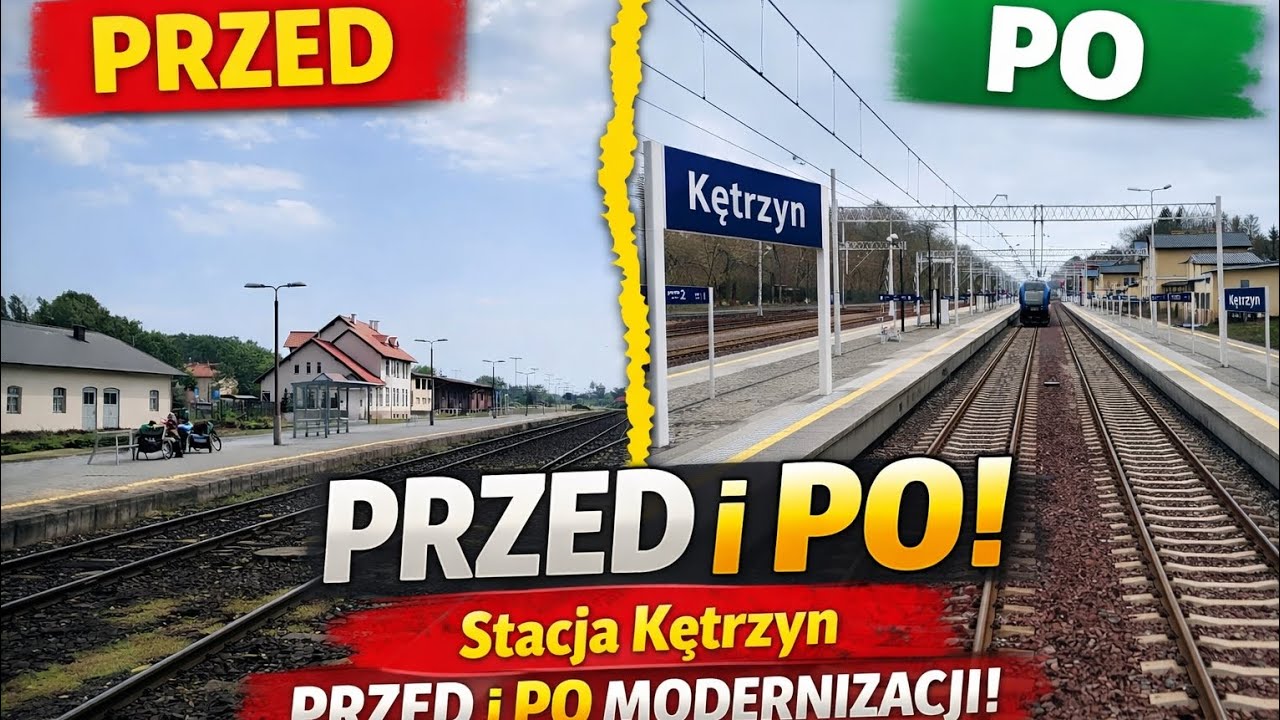 Tak zmieniła się stacja Kętrzyn! Efekty modernizacji linii 38