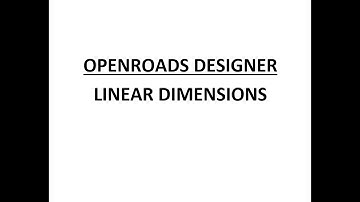 ORD - MicroStation - 14.2 - Linear Dimensions