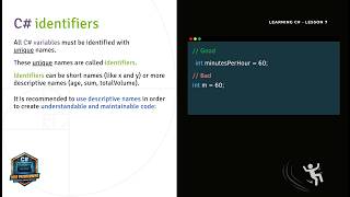 C# Lessons - Identifiers