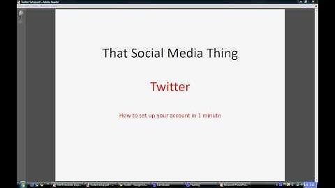 How to set up a Twitter account by That Social Media Thing