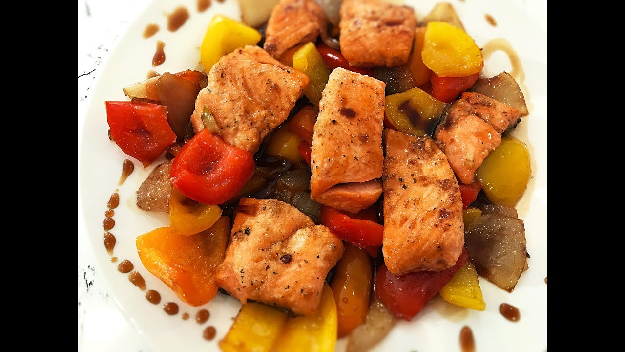 Salmon Stir Fry Recipe- Teriyaki Salmon Recipe- Pan Fried Salmon Recipe - YouTube