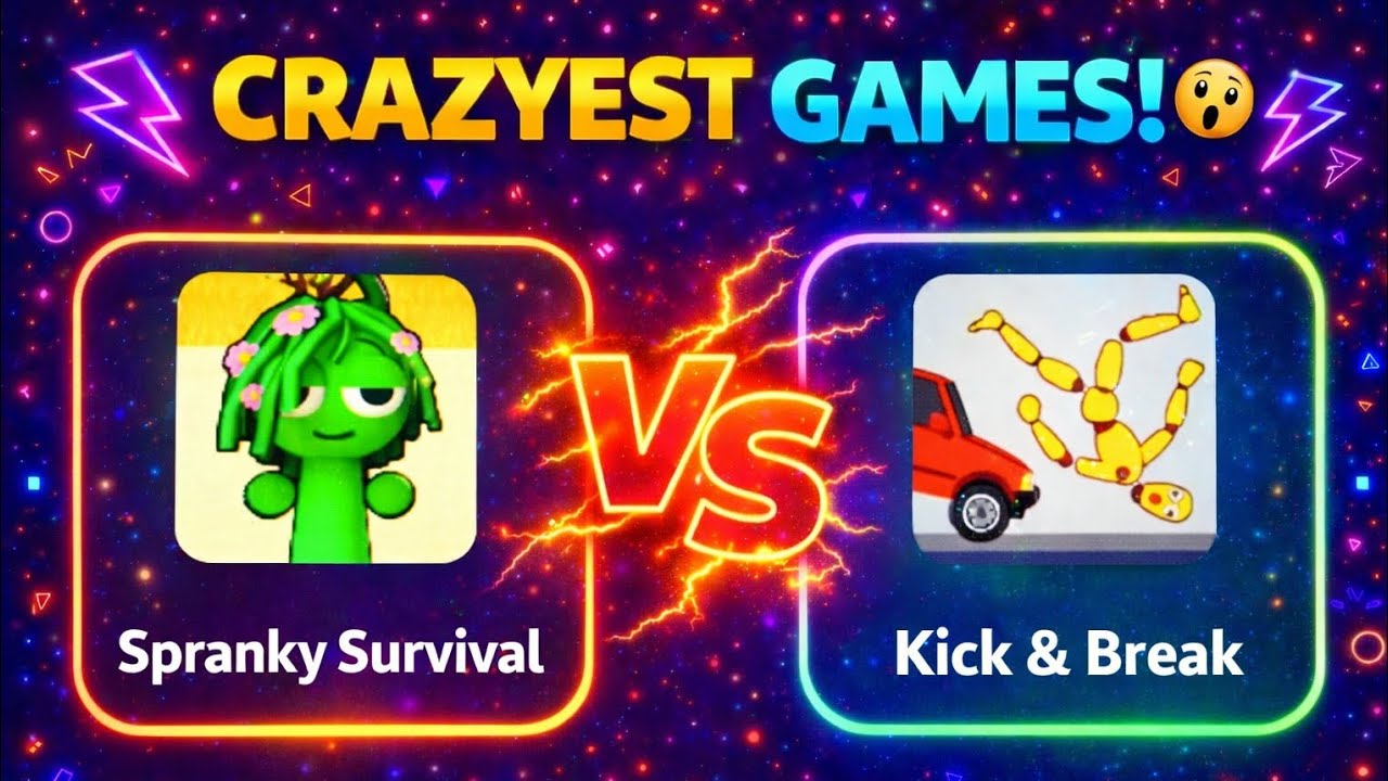 Craziest Games Ever! 😱 Spranky Survival vs Kick & Break | Which Is More Fun?