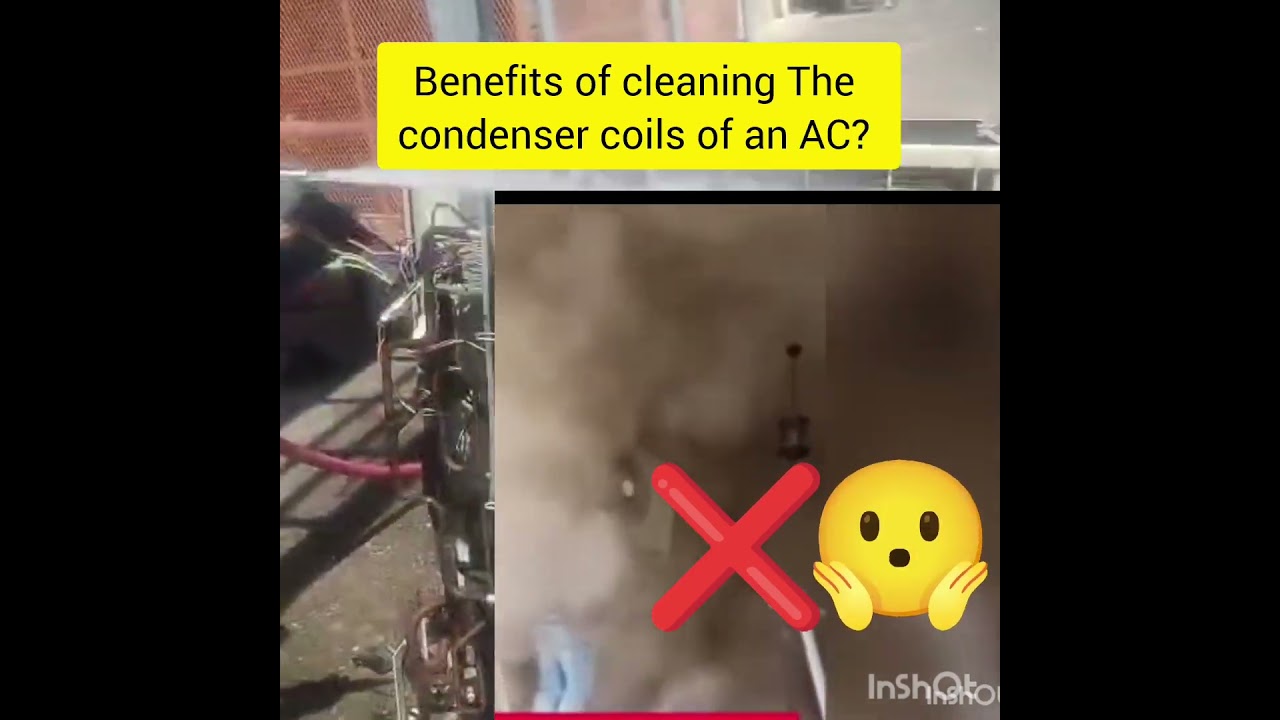 Effects of dirty coil / condenser coils cleaning simplified 👨‍🔧👍 