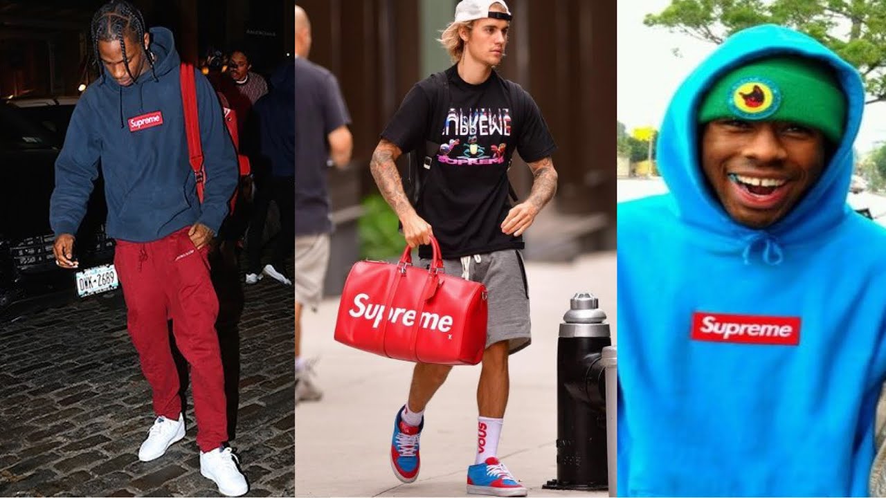 Rappers Wearing Supreme (Travis Scott, Asap Rocky, Tyler The Creator,  Justin Bieber) 