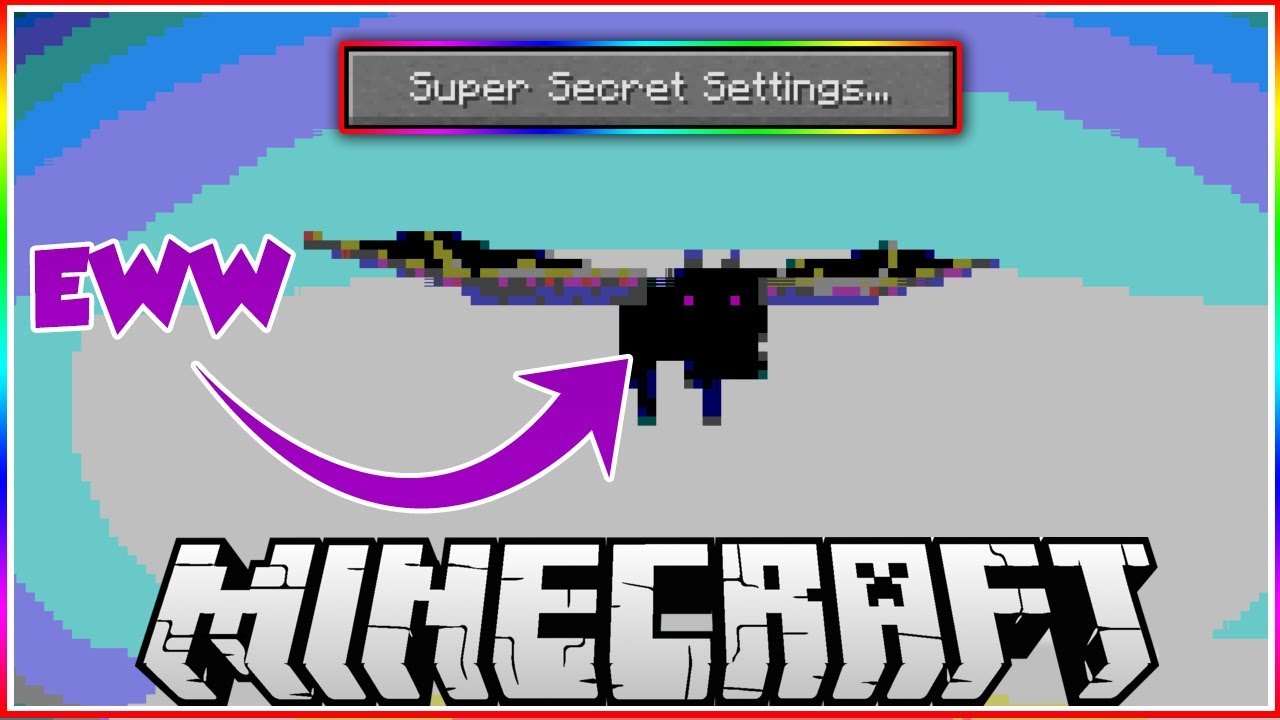 Killing The Enderdragon Using Minecraft Secret Settings Youtube