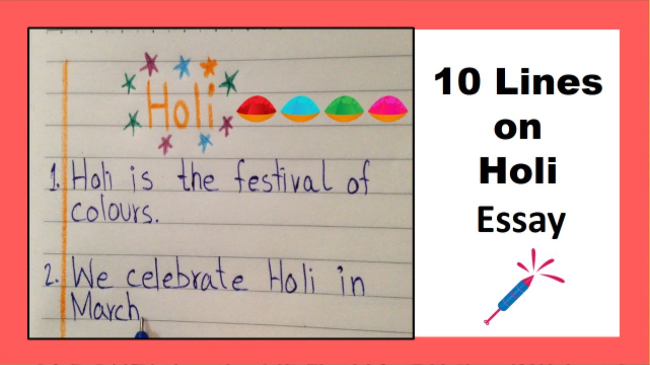 how are write essay in holi