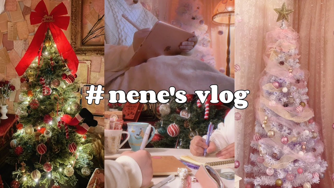 VLOG｜お部屋をクリスマス仕様に大改造🎄🎀｜レトロ&ガーリー｜お絵描き🎨初めてのロルバーン📔｜購入品など
