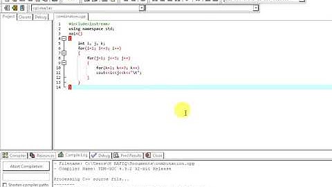 write a program that displays all possible combinations of 1, 2 and 3