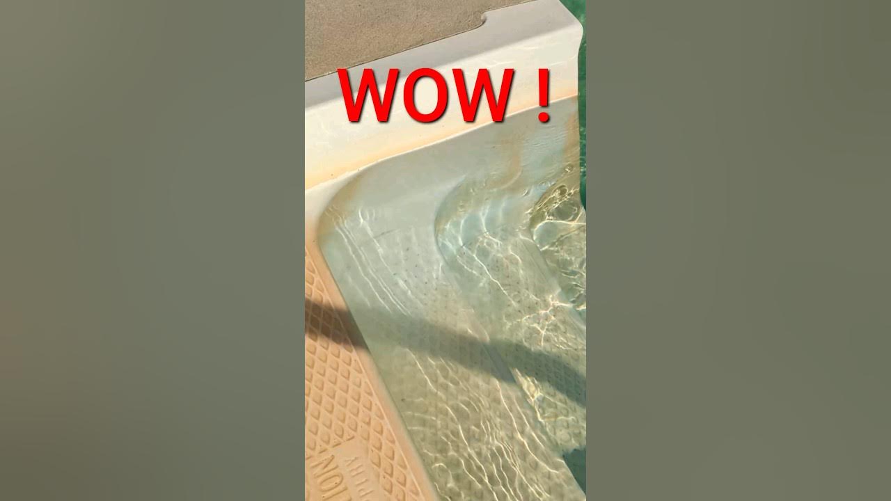 Yellow Stains on Swimming Pools Step / Yellow Stains on a Pool Step shorts YouTube