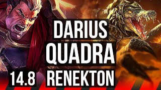 DARIUS vs RENEKTON (TOP) | Quadra, 7 solo kills, 2200+ games, 11/2/0 | KR Master | 14.8