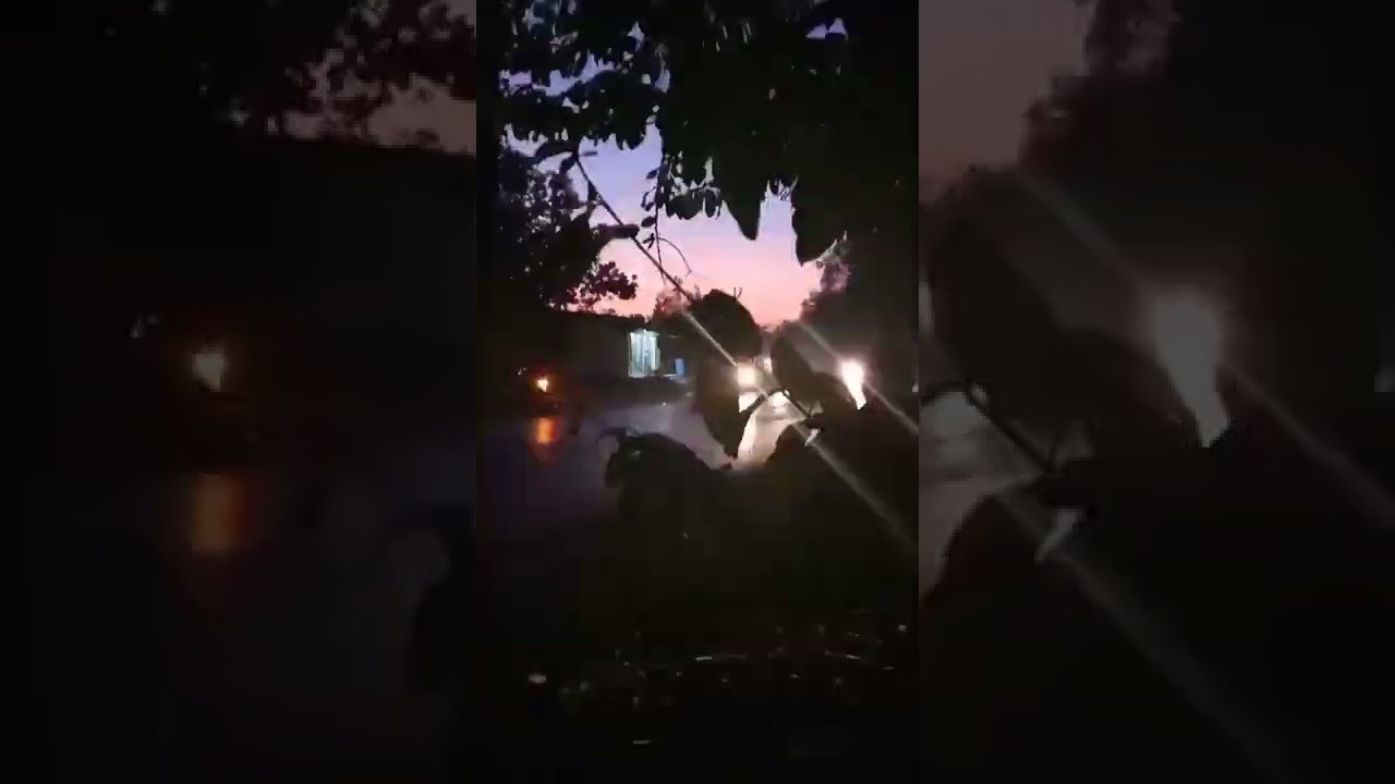 Evening view ofmain highway road kikarla 