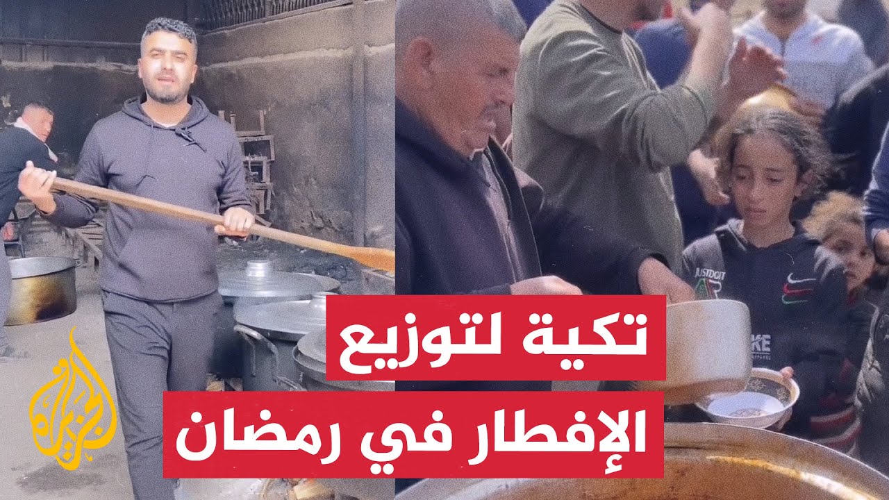 فلسطينيون يفتتحون تكية خيرية لتوزيع الطعام على الصائمين النازحين برفح