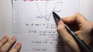 HSC Maths Ext1 - Parametrics - Geometric Proofs Example 2