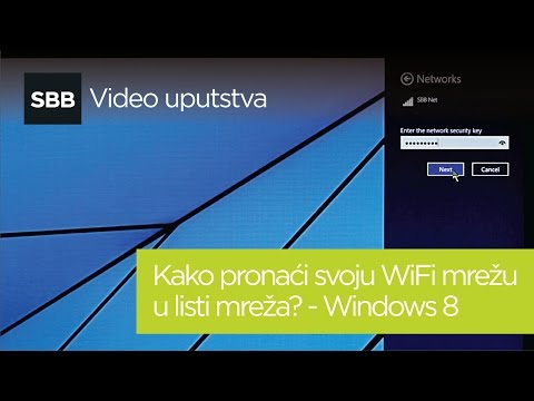 Kako pronaći svoju WiFi mrežu na listi mreža - Windows 8