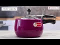 Regalia pressure cooker purple 3l  wonderchef by sanjeev kapoor