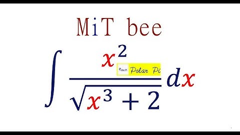 2017 MIT Integration Bee (1) - Just a same old Sub!