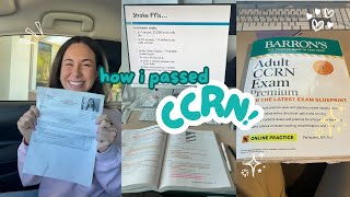 How I studied for and PASSED the CCRN! | (study tips, what I used, and advice!)