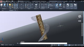 Use of Path Array in AutoCAD 2020 | Making Spiral Stairs | Use of Autodesk Material Library