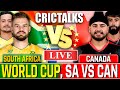 🔴 SA vs CAN Live Match Today, World Cup, Last 16 Overs Cricket Live Scores, Commentary