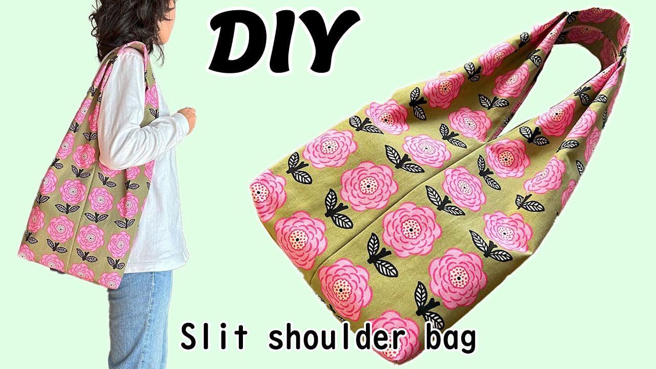 How to make a slit shoulder bag made from two rectangular pieces