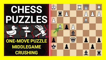 Chess Puzzles to Practice. Themes: One-move puzzle, Middlegame, Crushing. Learn Chess