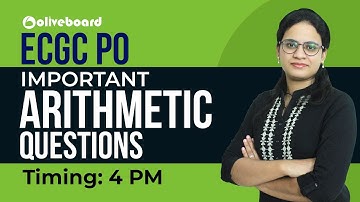 ECGC PO | Important Arithmetic Questions | Priyanka Ma