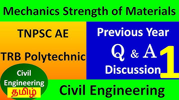 Strength of Materials Q & A - Assistant Engineer - AE JE Exam