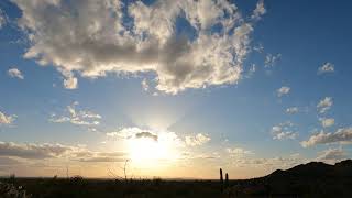 Gold Canyon, Arizona Sunset Time Lapse With A Peek-A-Boo Moon -- March 5th, 2021