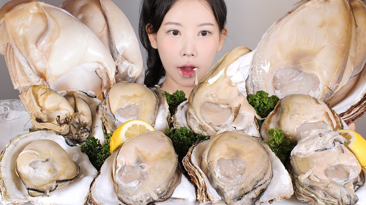 난 크림빵 대신 크림굴을 먹지🦪🤍 역대급 크림 가득 찬 바위굴 먹방 Giant Raw Oysters [eating show] mukbang korean food