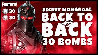 SECRET MONGRAAL'S BACK TO BACK 30 BOMBS // Solo vs Squads | Fortnite