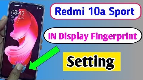 In Display Fingerprint Setting | How to display fingerprint Lock in redmi 10a Sport mobile