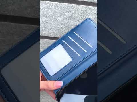 Чохол книжка на ZTE Blade V40 Vita коричневий шкіряний з візитницею та підставкою на телефон ЗТЕ Блейд В40 Віта, видео 1