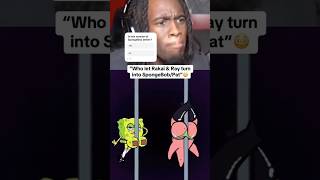 Kai Cenat reacts to spomgebob and Patrick rap song 😳🤣 #kaicenat #glorb