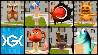 Nextbots In Playground Mod Tatata Sahur, Mr Sun Sprunki, Deer 99 Night, Labubu Garrys Mod