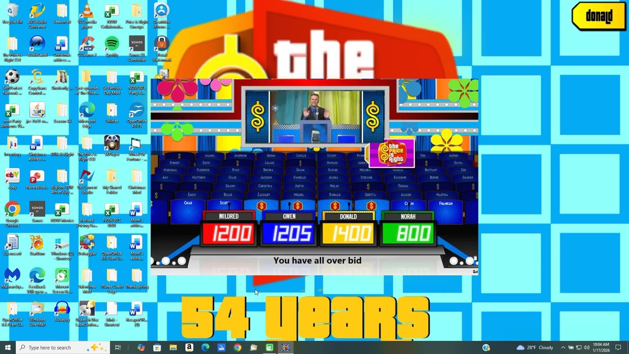 BigJon's Price is Right (January 17, 2026 - Episode 1)