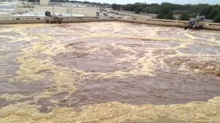 Aire-O2 Tritons operating in an aeration basin