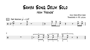 Steve Gadd Drum Solo on Samba Song (Transcription)
