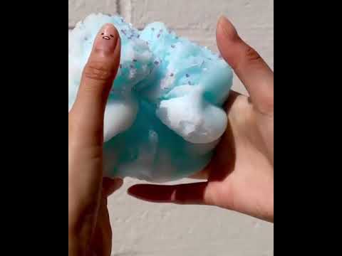 Satisfying Frosty Fuzz slime-ASMR /Subscribe my channel for more   #shorts