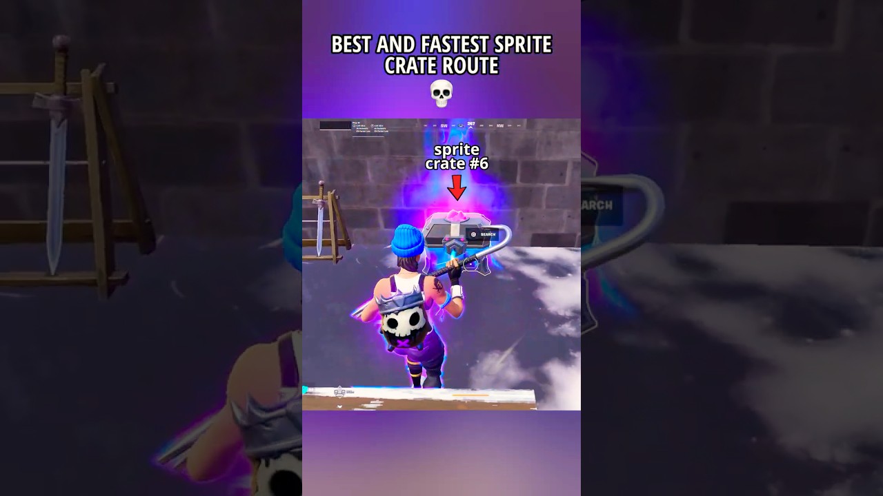 FASTEST AND BEST SPRITE CRATE ROUTE in Fortnite Chapter 7 Season 3 💀 #fortnite #shorts #gaming