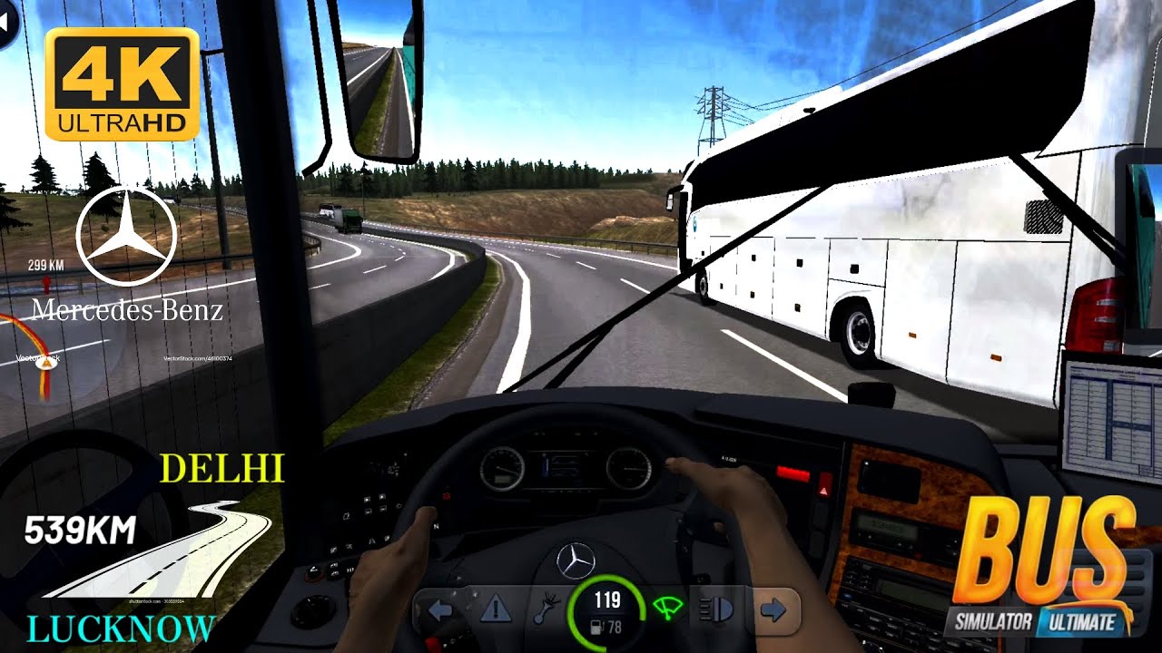 MERCEDES BENZ TRAVEGO 17 SHD Driving | Lucknow to Delhi | Bus Simulator Ultimate India 🇮🇳