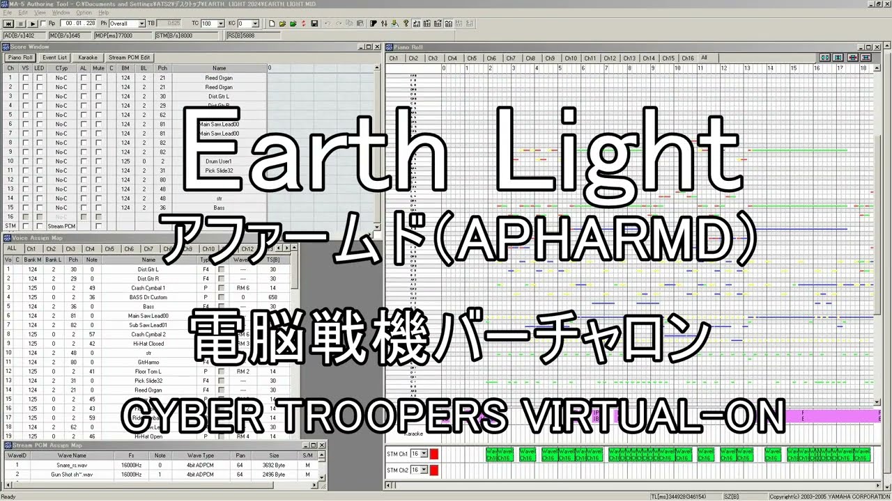 『Earth Light』 FM耳コピ 電脳戦機バーチャロン_CYBER TROOPERS VIRTUAL-ON 5ループ