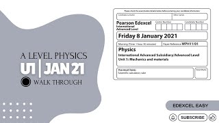 #IAL_UNIT1_PHYSICS_JAN21       WPH11/01|Jan2021|Physics-Unit:1 IAL solution video.