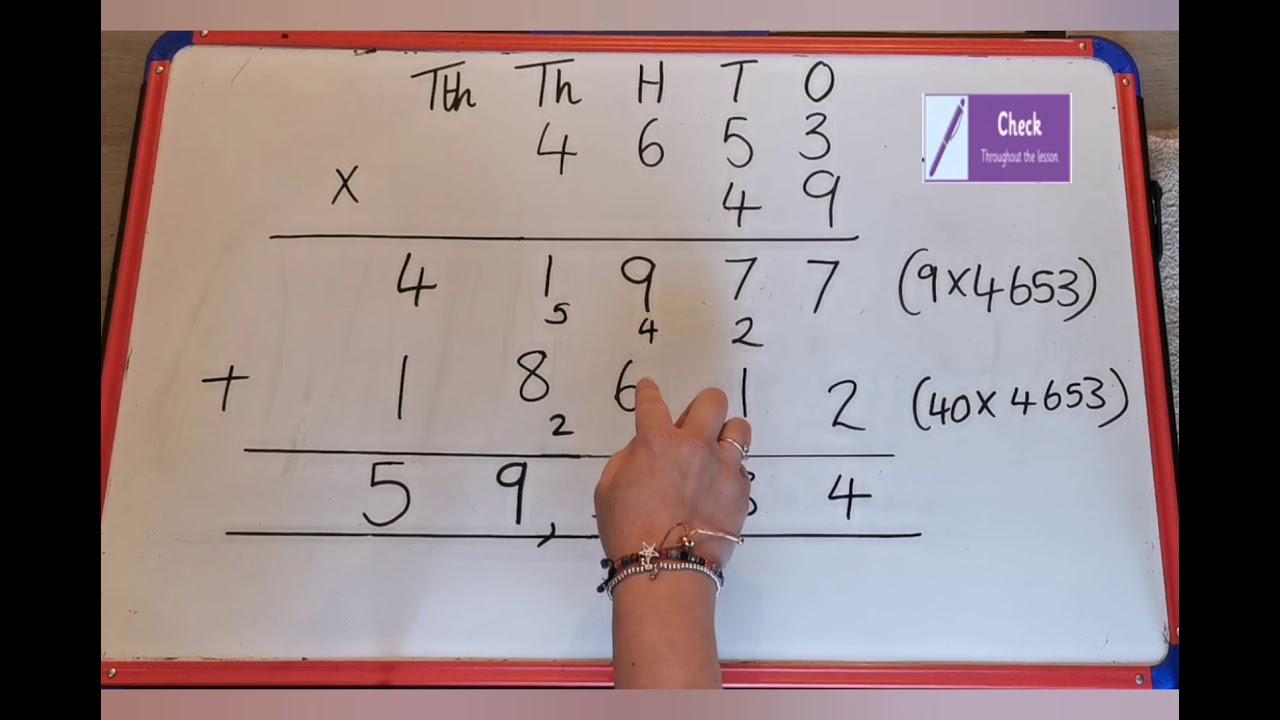 Year 5 Maths Lesson, Thursday 21st January: 4 digit by 2 digit ...