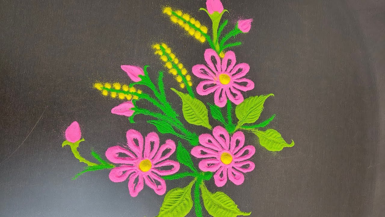 Beautiful Festival Rangoli Step by Step Tutorial