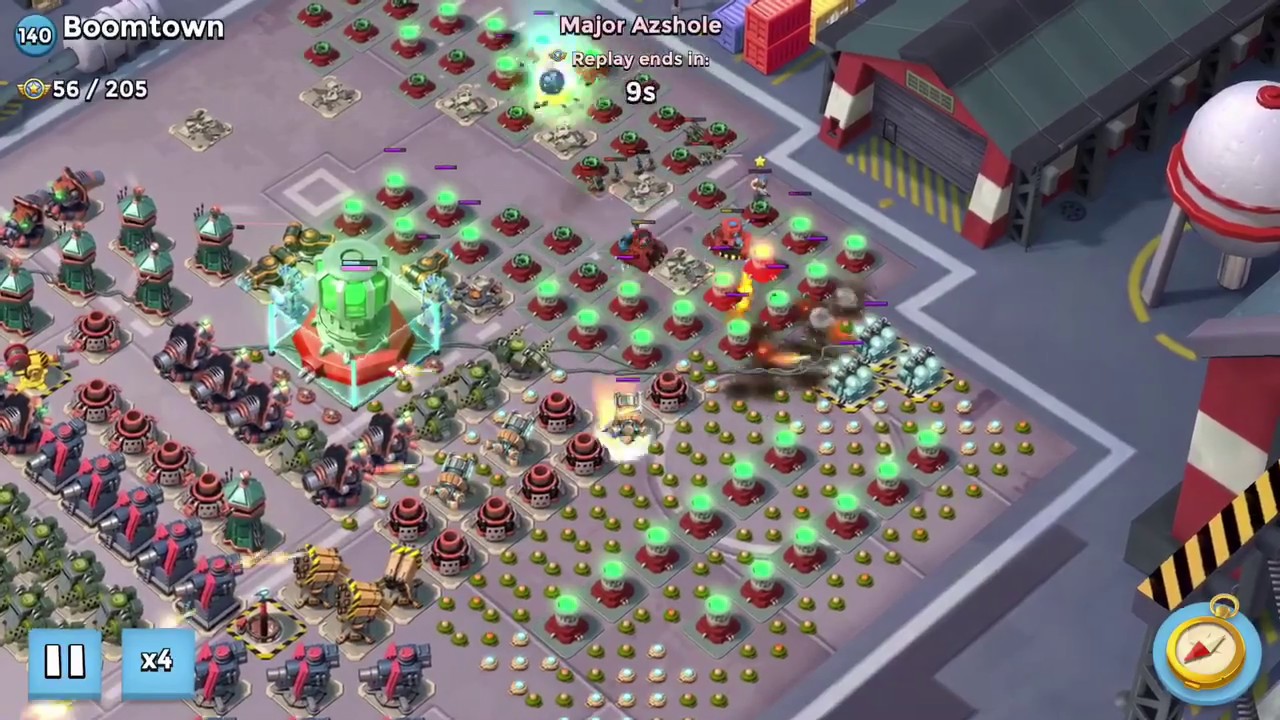 Boomtown Left Opening With Bullit and Scooka w/ Crab Statues | BOOM BEACH