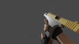 Blender lowpoly Glock reaload animation